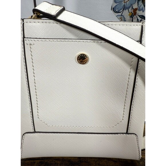 STEVE MADDEN Bellie Bucket White Shoulder Bag/Purse Detachable Strap Scarf - Picture 2 of 16